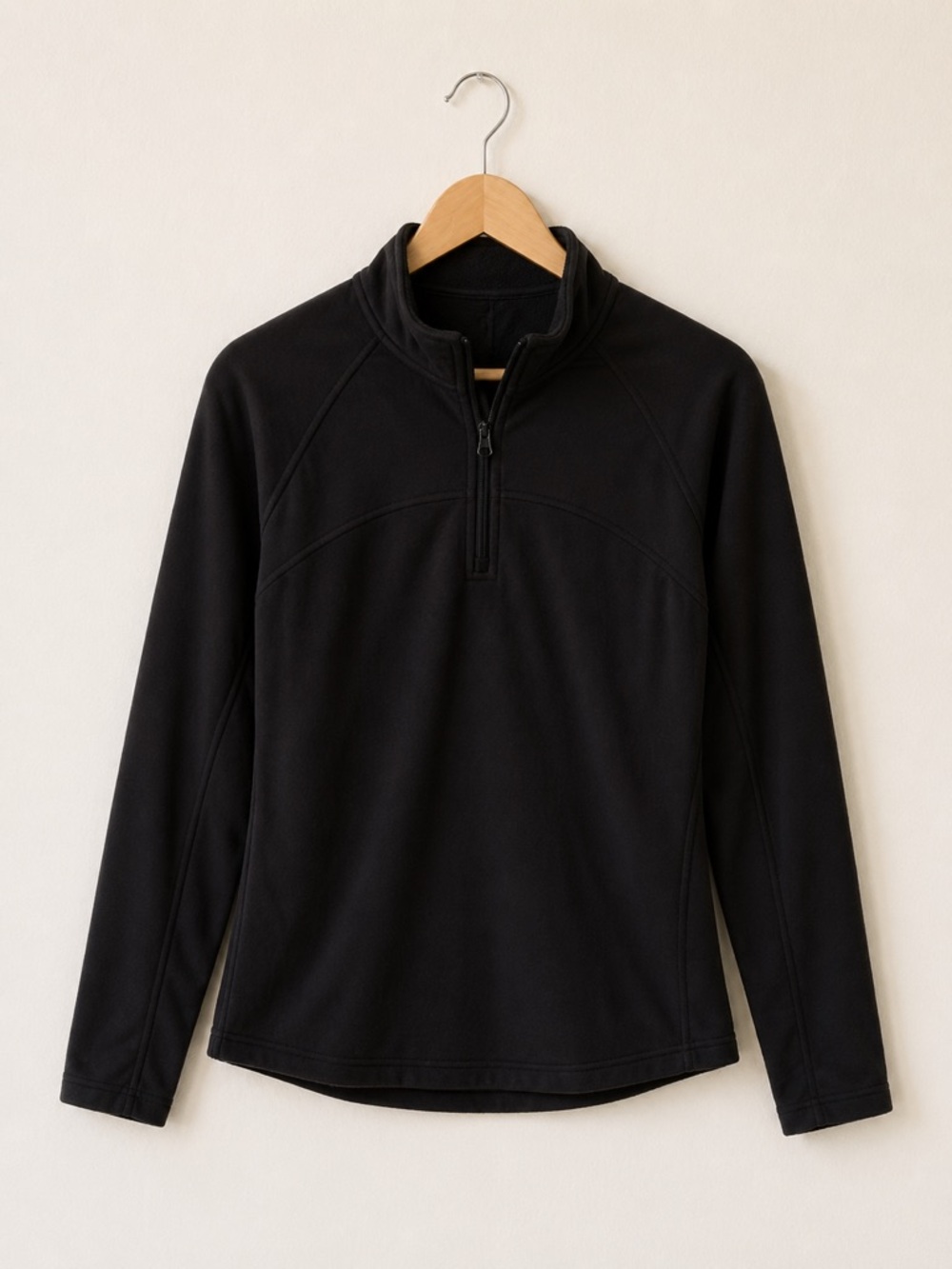 Magellan Outdoors Women’s Quarter Zip Pullover Black Fleece Lined Size XL